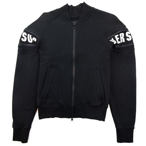 versus versace zip seam bomber jacket|versace bomber jacket leather.